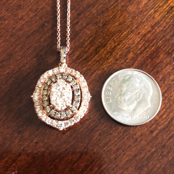 Le Vian White and Chocolate ® Diamond Pendant - Picture 3 of 6